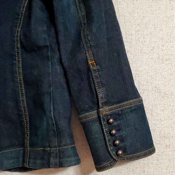 ANN TAYLOR Denim jacket/ coat 4 black - Picture 2 of 8